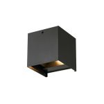 D'Lite LED Wandlamp Elingen Aluminium Zwart 4.9W 480lm - 830 Warm Wit | Lichtsensor