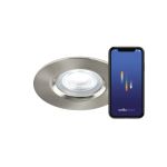 Nordlux Don Smart LED Spot Brushed Nickel 4.7W 320lm 60D - 822-865 Afstembaar Wit + RGB | 85mm - IP65