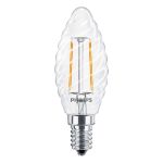 Philips Corepro LED Kaars E14 Gedraaid Kaars Filament Helder 2W 250lm - 827 Zeer Warm Wit | Vervangt 25W